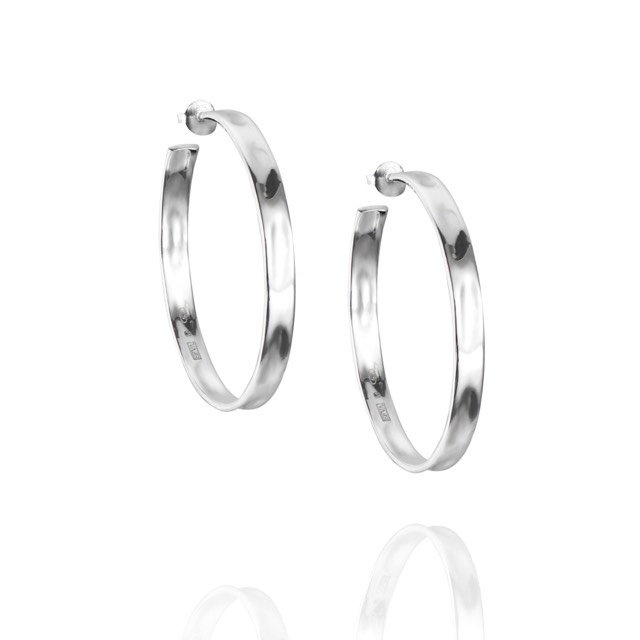 Moonwalk Hoops Ohrring Silber