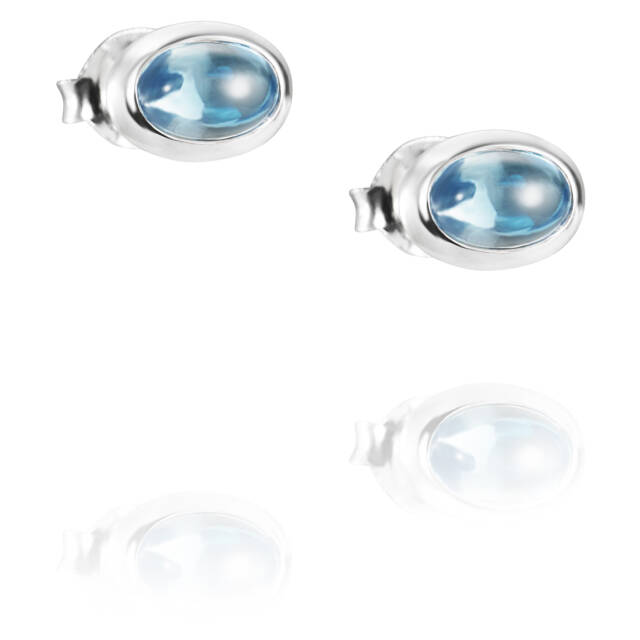 Love Bead Silber - Topaz Ohrring Silber