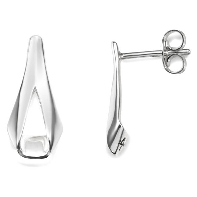 Folded Mini Ohrring Silber