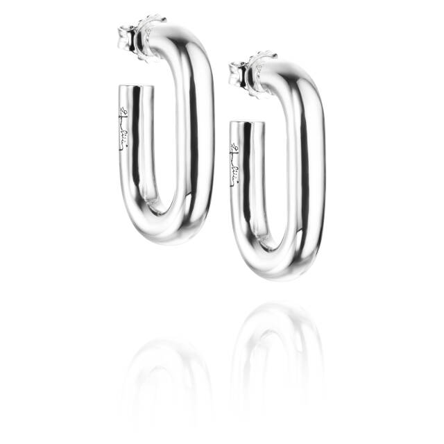 Chunky Hoops Ohrring Silber