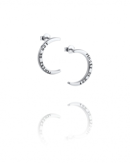 Pencez Moon Ohrring Silber