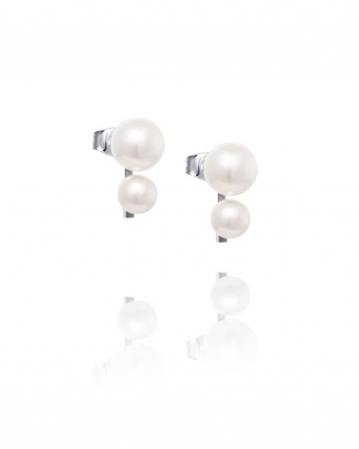 Drip Drop Pearl Ear Silber