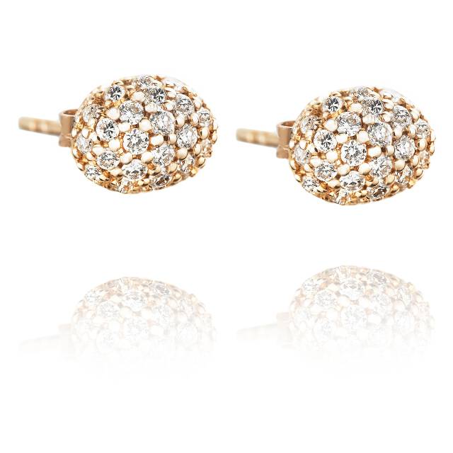Love Bead - Diamonds Ohrring Gold