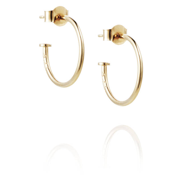 101 Plain Hoops Ohrring Gold