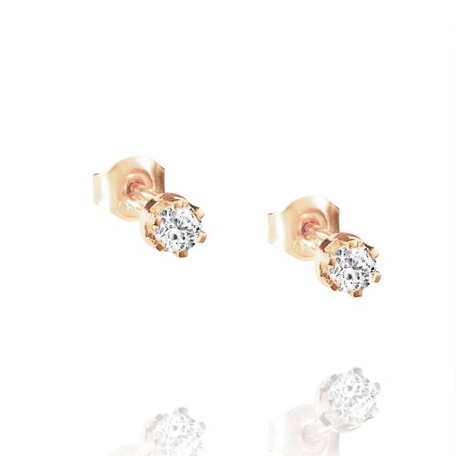 Crown & Stars Ohrring 0.38ctw Gold