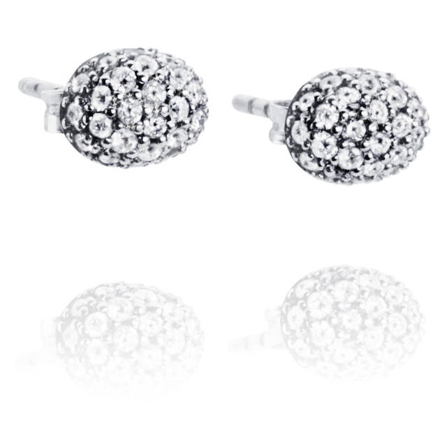 Love Bead - Diamonds Ohrring Weißgold