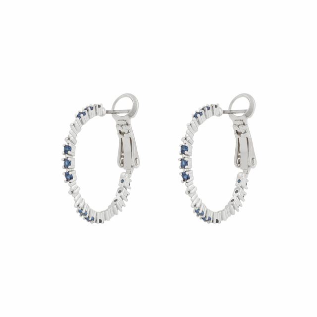 Copenhagen small ring ear Silber/denim-Onesize