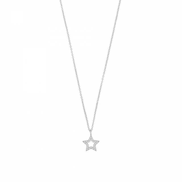 Wish pendant neck 42 Silber/clear-42cm