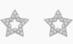 Wish small star ear Silber/clear-Onesize