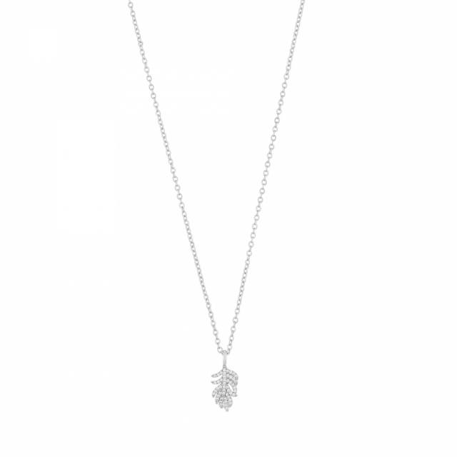 North pendant neck 50 Silber/clear-50 cm