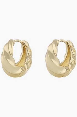 Lydia big twist earrings gold