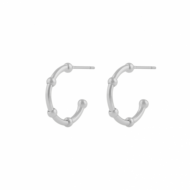 Gina small oval ear Silber