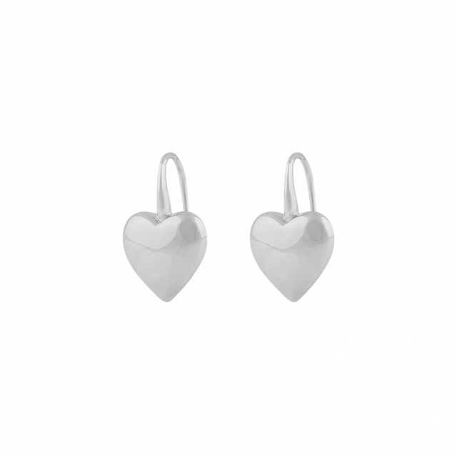 Brooklyn heart short ear Silber