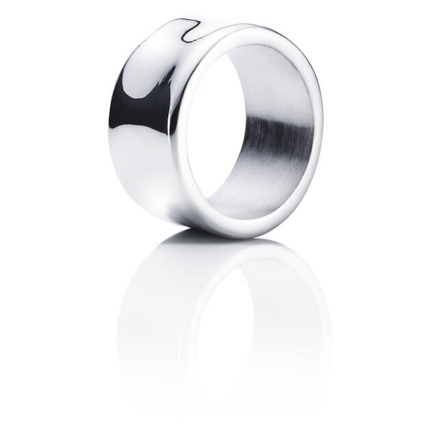 Moonwalk Wide Ring Silber