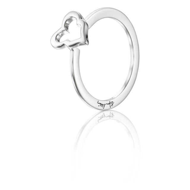 Crazy Heart Ring Silber