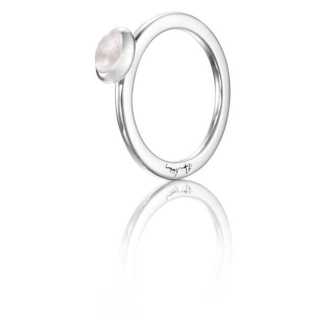 Love Bead Silber - Rose Quartz Ring Silber