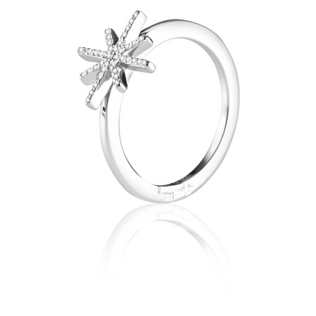 Beam & Stars Ring Silber