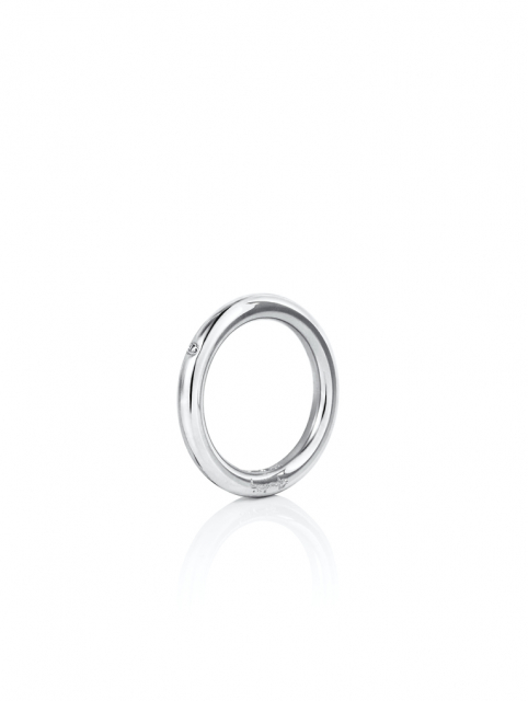 One Love & Stars Thin Ring Silber