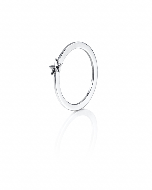 Micro catch a falling star Silberring