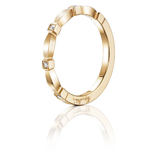 Forget Me Not Thin Ring Gold