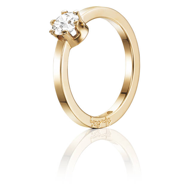 Crown Wedding 0.50 ct diamant Ring Gold