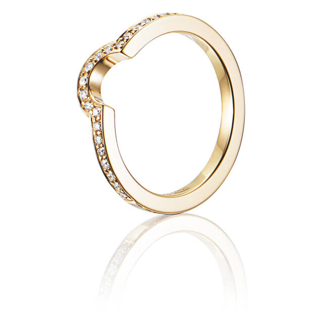 You & Me Threesome Ring Gold