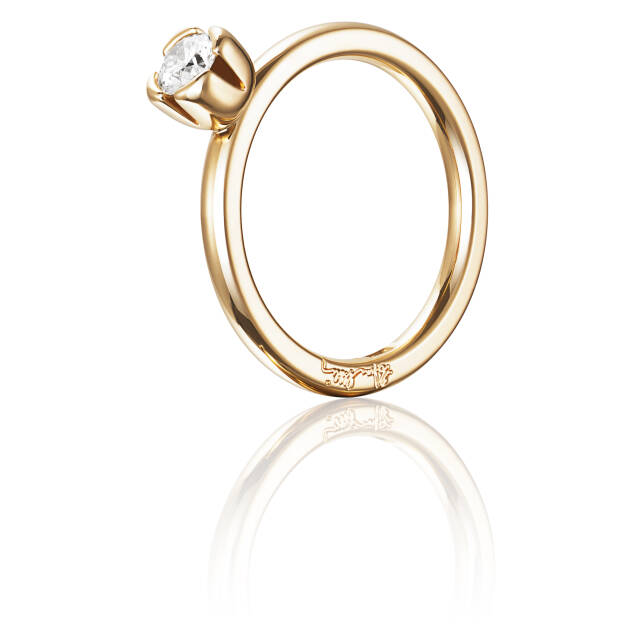 Love Bead Wedding 0.30 ct diamant Ring Gold