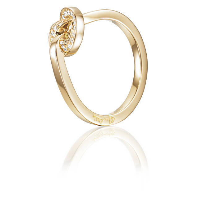 Love Knot & Stars Ring Gold