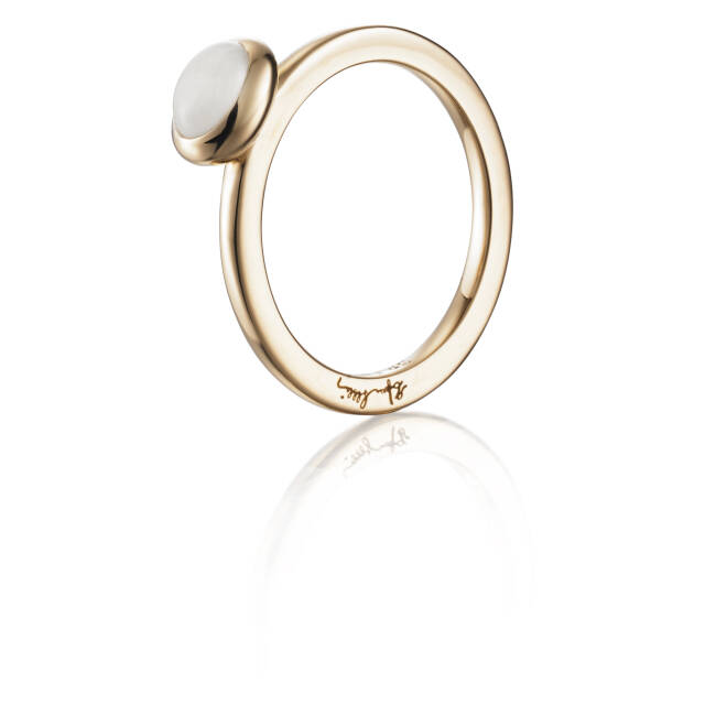 Love Bead - Moonstone Ring Gold
