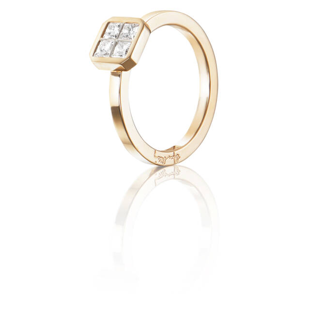 4 Love 0.40 ct diamant Ring Gold