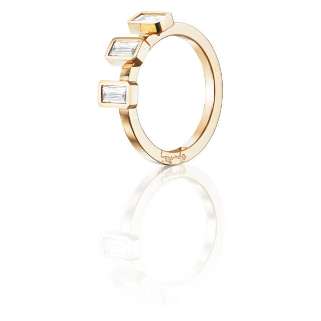 Baguette Wedding 0.60 ct diamant Ring Gold