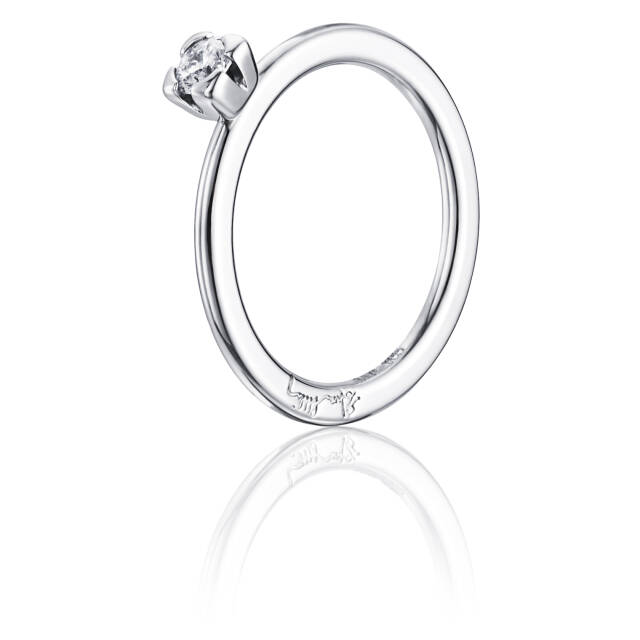 Love Bead Wedding 0.19 ct diamant Ring Weißgold