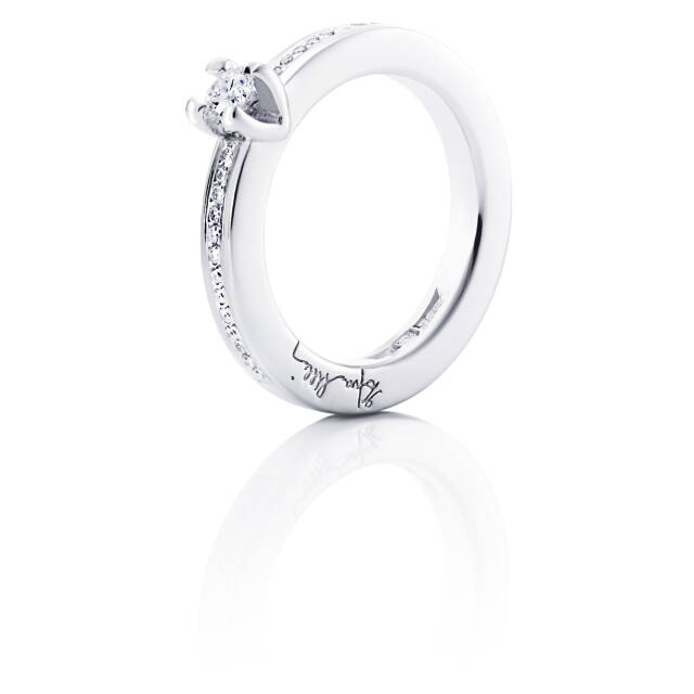 Heart To Heart 0.19 ct diamant Ring Weißgold