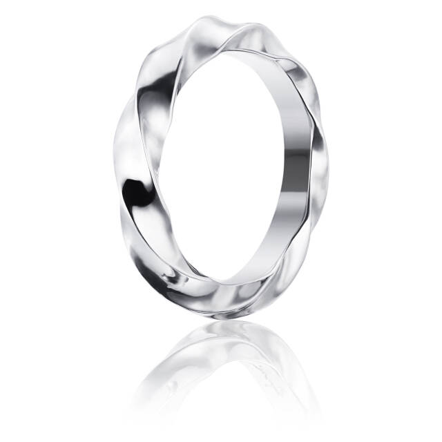 Viking Wide Ring Weißgold