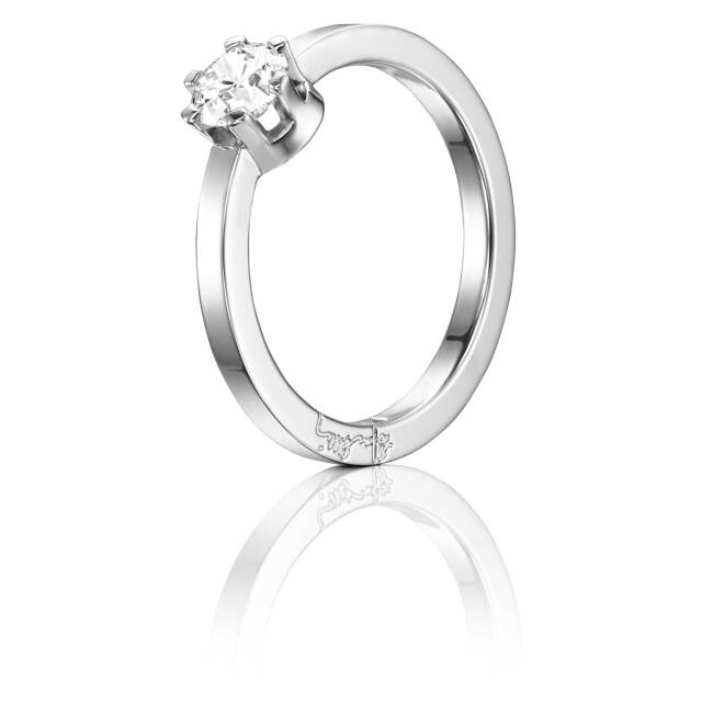 Crown Wedding 0.50 ct diamant Ring Weißgold