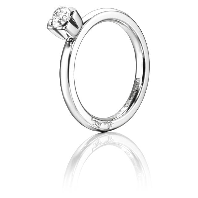 Love Bead Wedding 0.30 ct diamant Ring Weißgold
