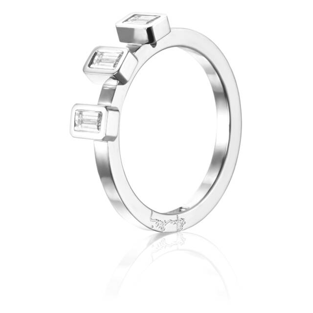 Baguette Wedding 0.30 ct diamant Ring Weißgold