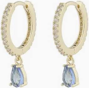 River ring pendant blue earrings