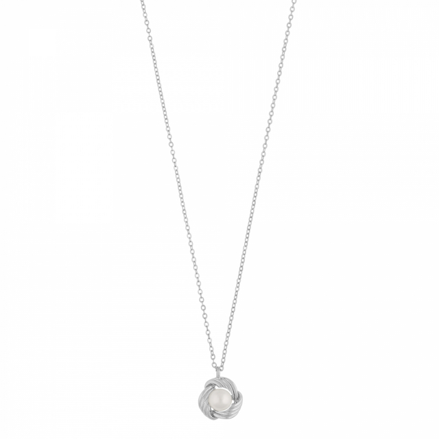 Soap pearl knot pendant neck 45 Silver
