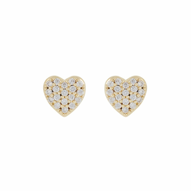Lovely small crystal Earrings Gold