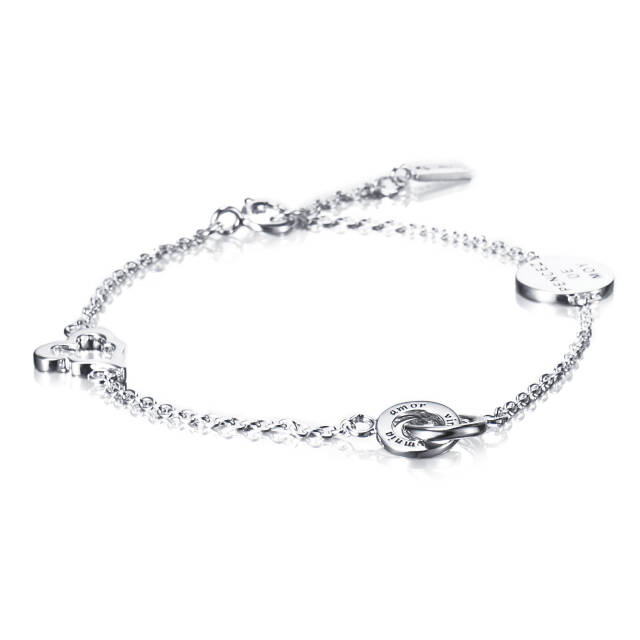 Mini Love Armbänder Silber 17-19 cm