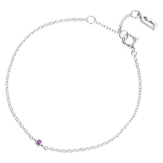 Micro Blink - Pink Sapphire Armbänder Silber 16-19 cm