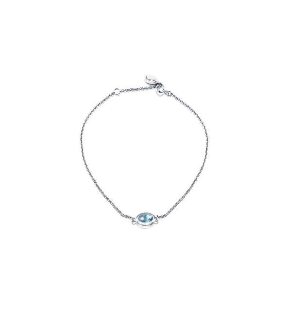 Love bead Bracelet Silver - topaz