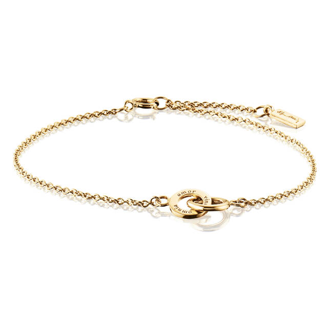 Mini Twosome Armbänder Gold 17-19 cm