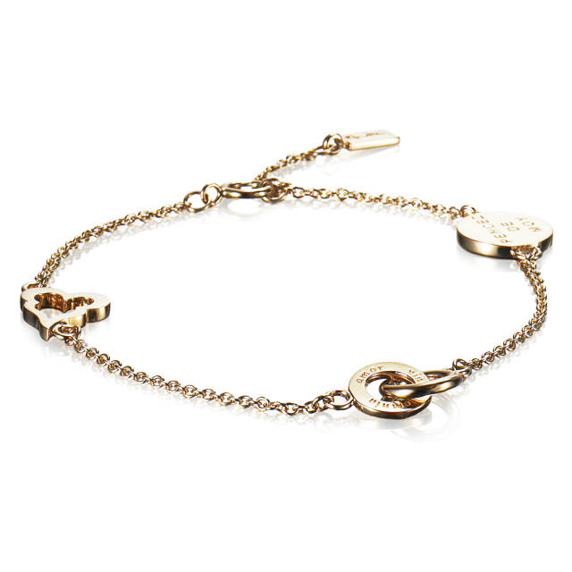 Mini Love Armbänder Gold 15-19 cm