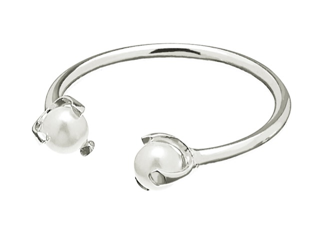 Pearl small ring ONE SIZE Silber
