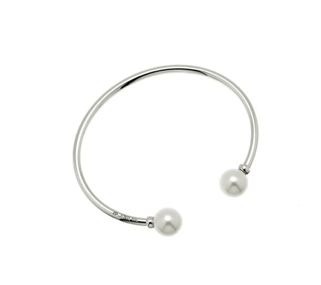 Pearl bangle flex braclet Silber