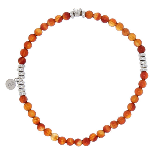 Bear elastic brace Armbänder orange Silber
