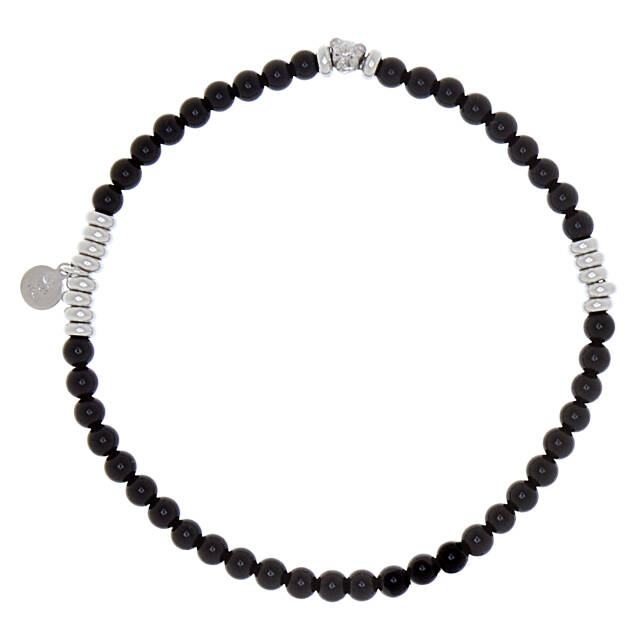 Bear elastic brace Armbänder black Silber