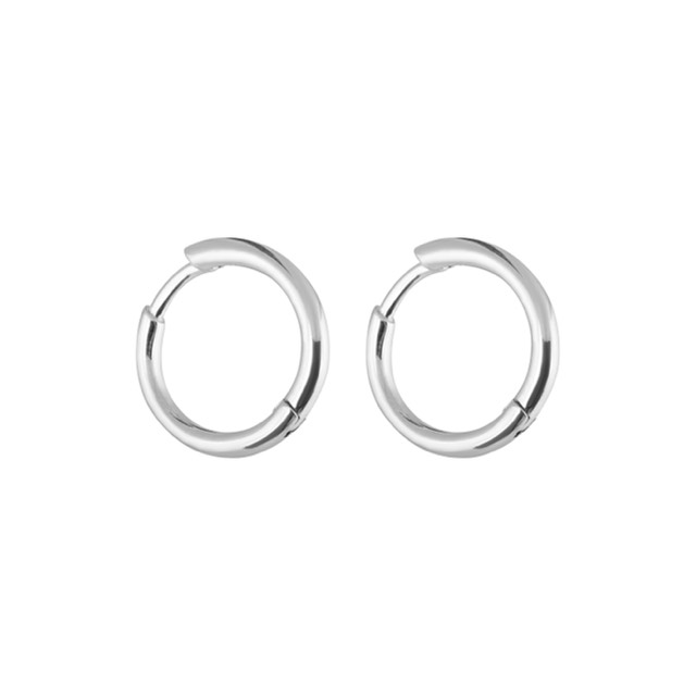 Letters round Ohrring Silber